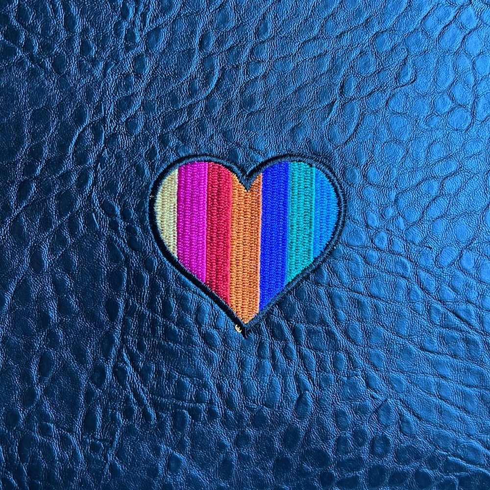 🆕💼💗 Rainbow Heart iPad Tablet Case Zippered padded bag NWOT